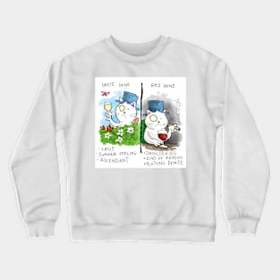 Dapper Cat - White vs Red Crewneck Sweatshirt